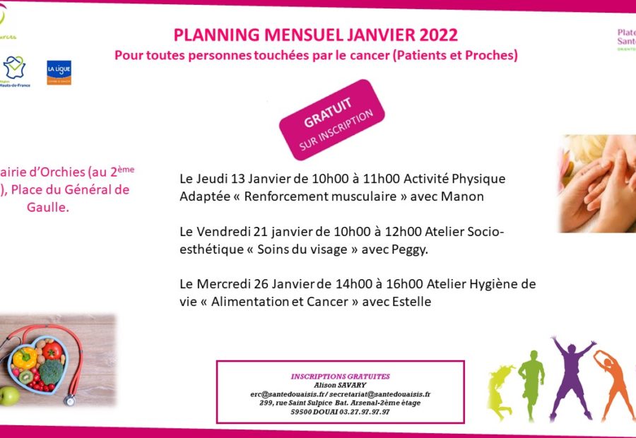 planning Janvier 2022