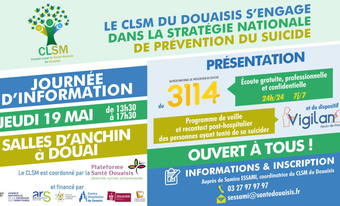 Prévention du Suicide : Le Conseil Local de Santé Mentale du Douaisis s'engage dans la stratégie nationale !